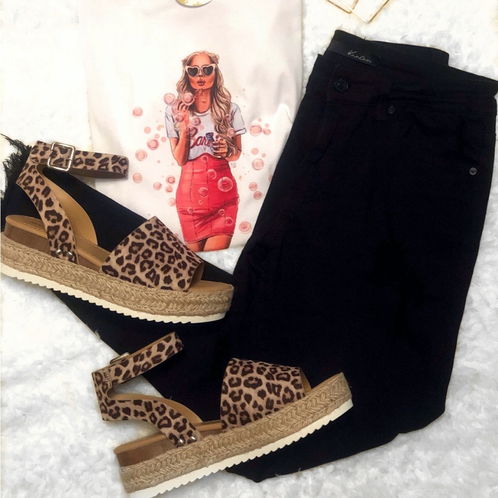 Leopard Espedrille Sandals